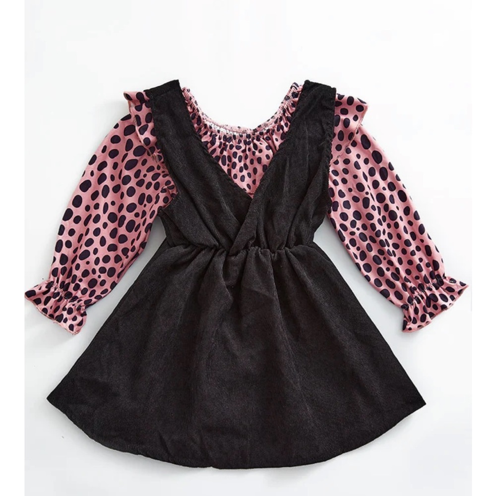 Leopard ruffle dress